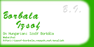 borbala izsof business card